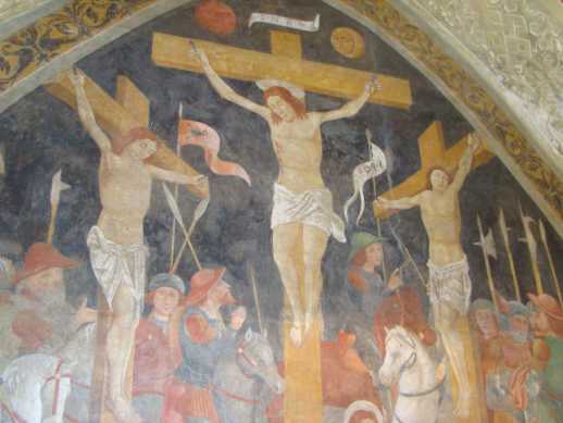 Immagine di un affresco all'interno del Santuario