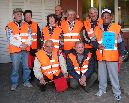 Immagine di alcuni dei volontari del Pedibus