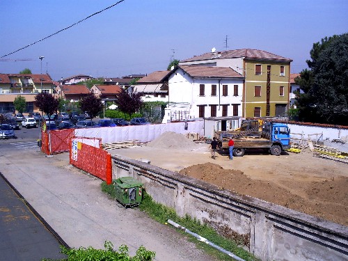 Immagini dei lavori in Via Volta