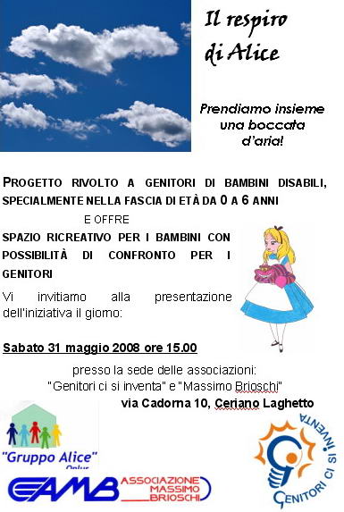 Locandina della serata il Respiro di Alice