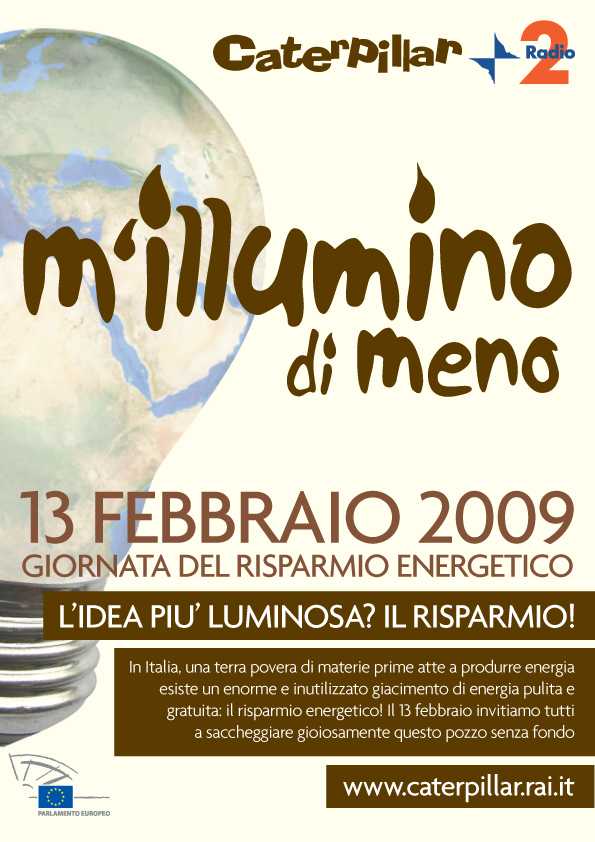 Locandina dell'iniziativa M'illumino di meno