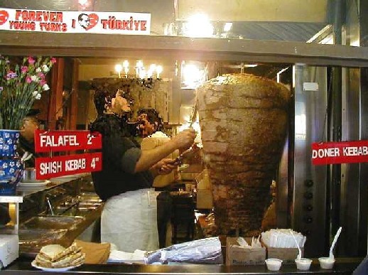 Foto negozio di vendita kebab
