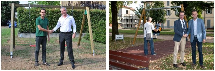 Foto del Sindaco con i nuovi sponsor