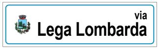 Immagine del cartello di Via Lega Lombarda