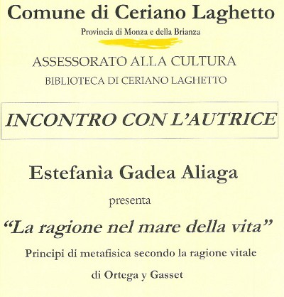 Presentazione del libro di Ortega y Gasset