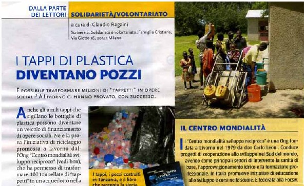 Immagine di un articolo apparso sulla stampa nazionale